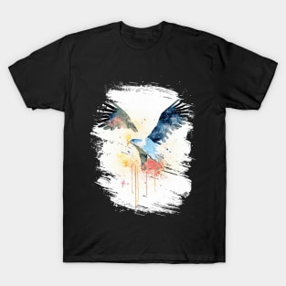Eagle Wild Animal Nature Watercolor Art Painting T-Shirt